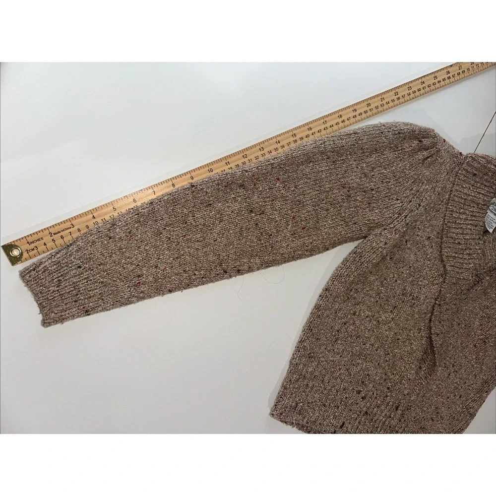 Vintage The Villager Brown Silk Wool Blend Cardigan SIZE Medium - Picture 8 of 9